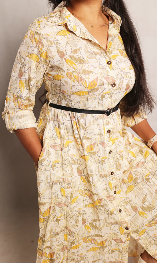 Botanical Shirt Dress